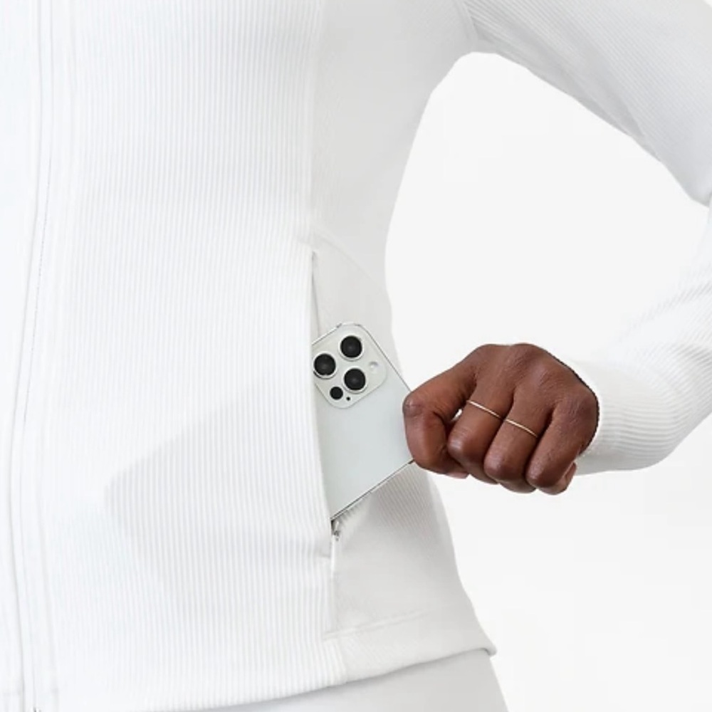 ATHLETA Ribbed White Jacket - Picture 3 of 8